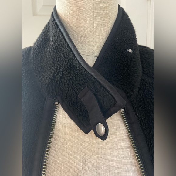 XXS Madewell black Sherpa peacoat - Picture 6 of 11